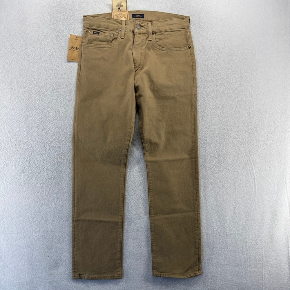 Ralph Lauren Jeans Mens 30x30 Brown Hampton Relaxed Straight Denim Cotton NEW - Picture 2 of 6